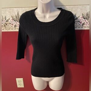 George Women's Black Ribbed Sweater